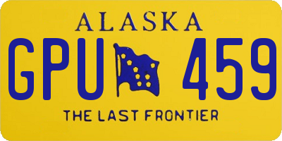 AK license plate GPU459