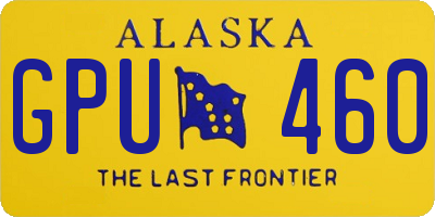 AK license plate GPU460