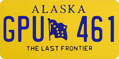 AK license plate GPU461