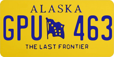 AK license plate GPU463