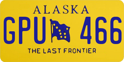 AK license plate GPU466
