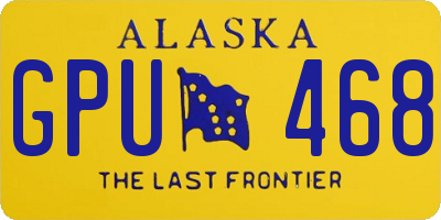 AK license plate GPU468