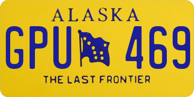 AK license plate GPU469