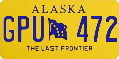 AK license plate GPU472