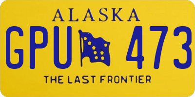 AK license plate GPU473