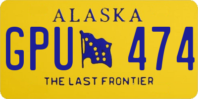 AK license plate GPU474