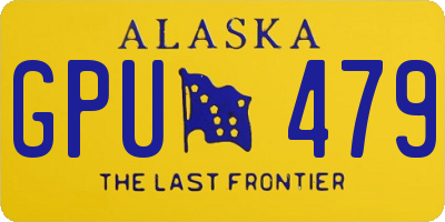 AK license plate GPU479