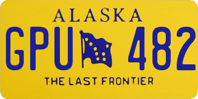 AK license plate GPU482