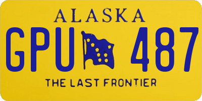 AK license plate GPU487