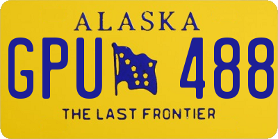 AK license plate GPU488
