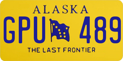 AK license plate GPU489