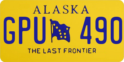 AK license plate GPU490