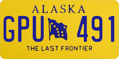 AK license plate GPU491