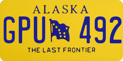 AK license plate GPU492