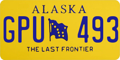 AK license plate GPU493