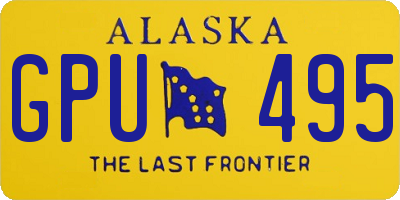 AK license plate GPU495