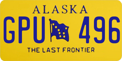AK license plate GPU496