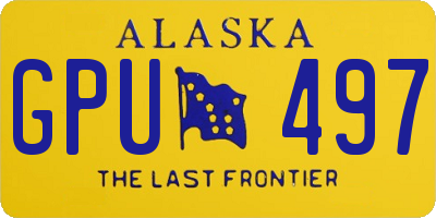 AK license plate GPU497
