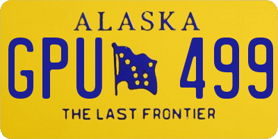 AK license plate GPU499
