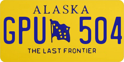 AK license plate GPU504