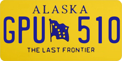 AK license plate GPU510
