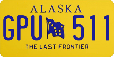 AK license plate GPU511