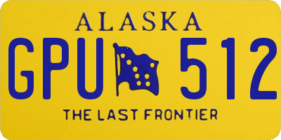 AK license plate GPU512