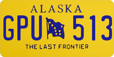 AK license plate GPU513