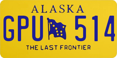 AK license plate GPU514