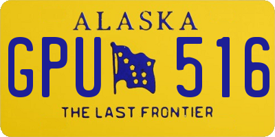 AK license plate GPU516