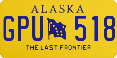 AK license plate GPU518