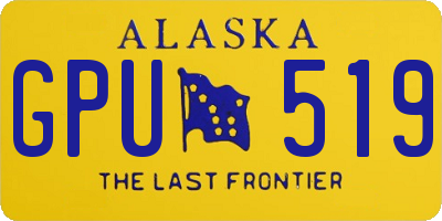 AK license plate GPU519