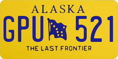 AK license plate GPU521