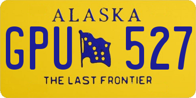 AK license plate GPU527