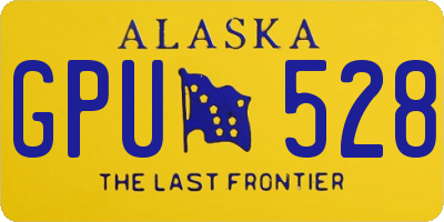 AK license plate GPU528