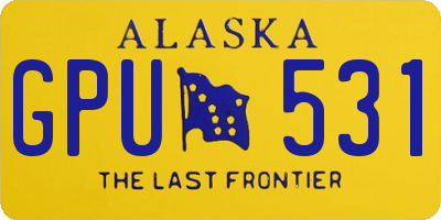 AK license plate GPU531