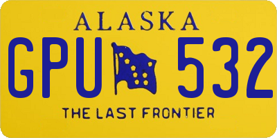 AK license plate GPU532