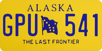 AK license plate GPU541