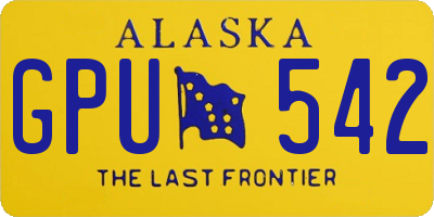 AK license plate GPU542