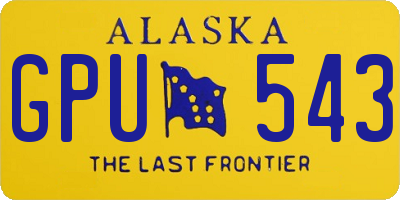 AK license plate GPU543