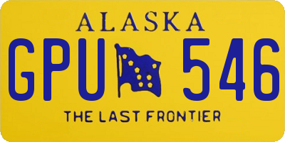 AK license plate GPU546
