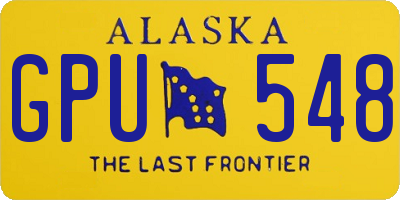 AK license plate GPU548