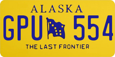 AK license plate GPU554