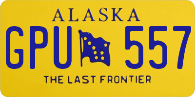 AK license plate GPU557
