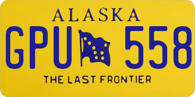 AK license plate GPU558