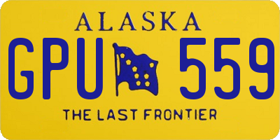 AK license plate GPU559