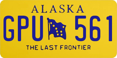 AK license plate GPU561
