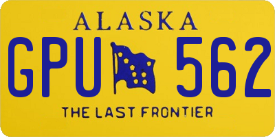 AK license plate GPU562