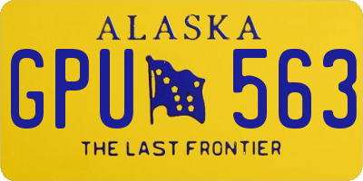 AK license plate GPU563