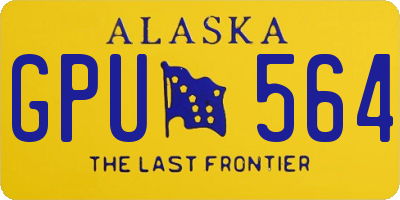 AK license plate GPU564